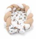 Lit Cocon, Nid Bébé Tressé Beige Avec Oreiller