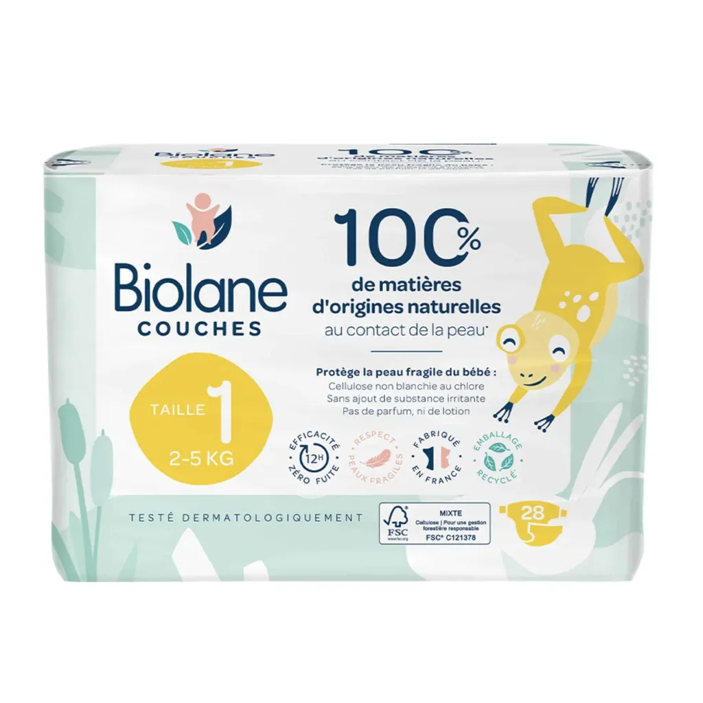 Biolane Couches Naturelles Taille 1 (2-5 Kg)