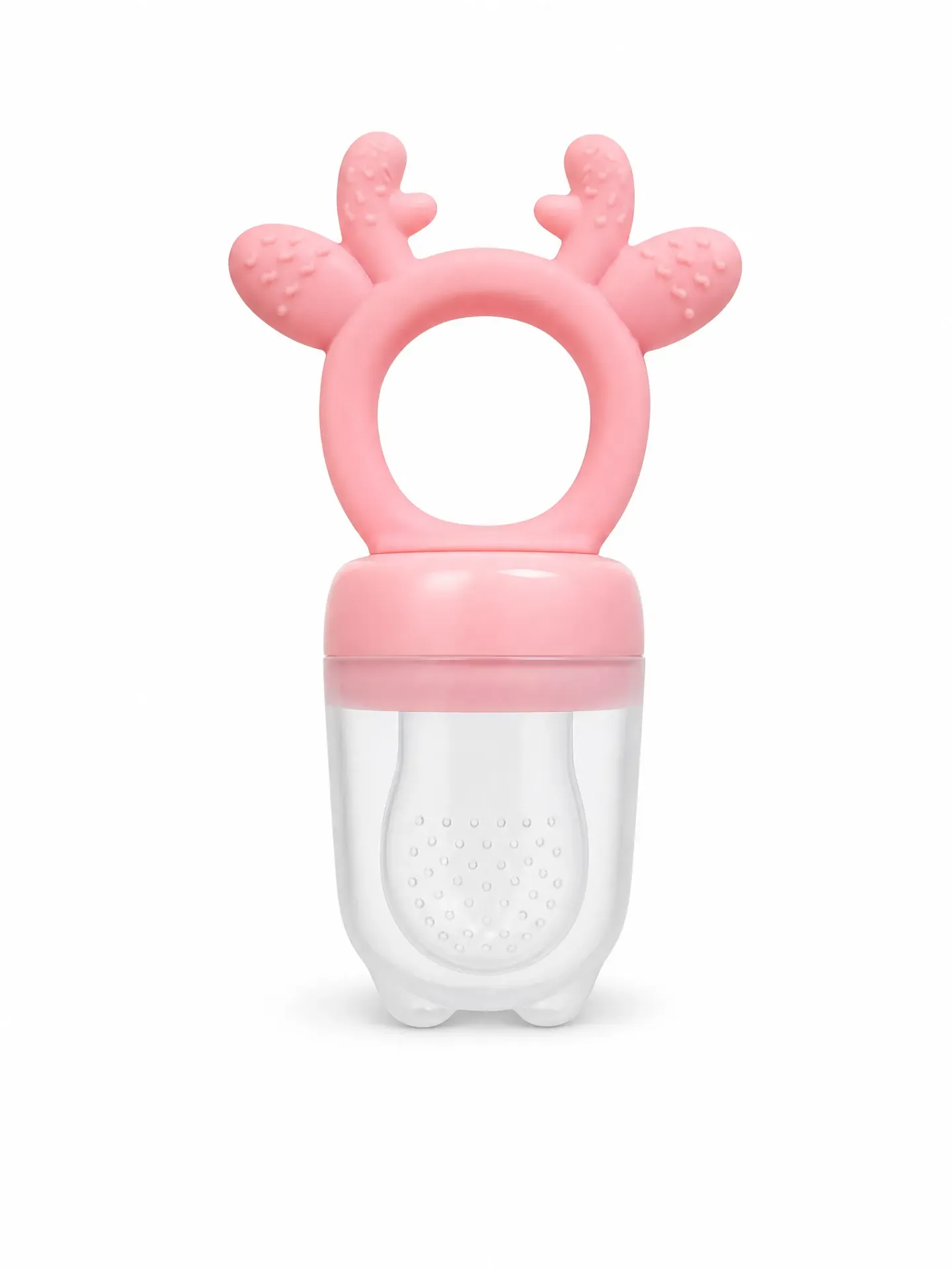 Sucette Grignoteuse Alimentaire avec Anneau de Dentition Intégré en Silicone | Mammia Rose  4m+