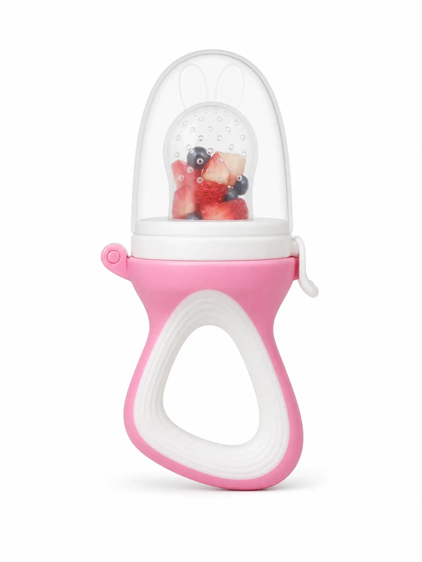 Sucette Grignoteuse Alimentaire  en Silicone | Liko Rose  6m+