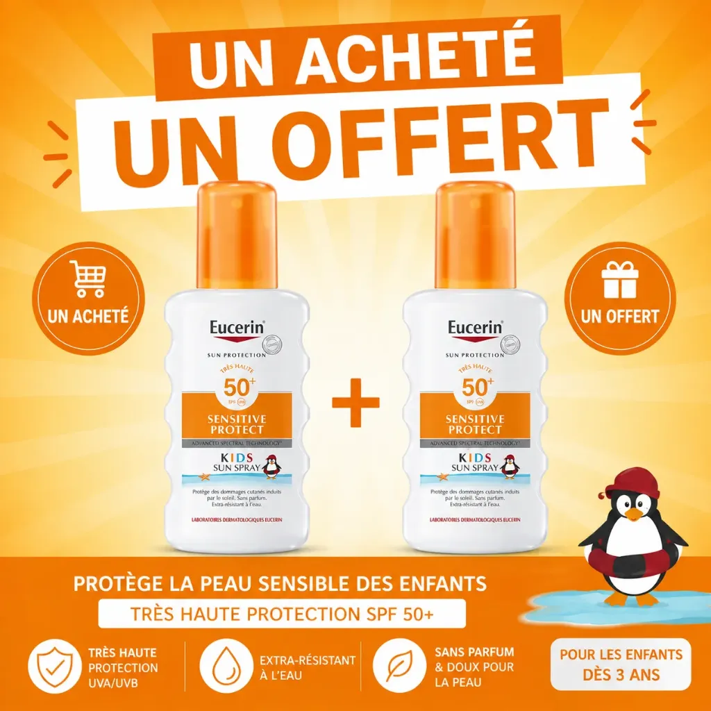 Eucerin Protection Crème Solaire pour enfant Sensitive Spray SPF50+ 200ml
