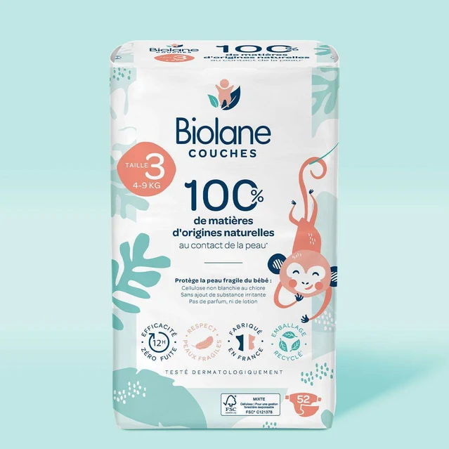 Biolane Couches Naturelles Taille 3 (4-9 Kg)