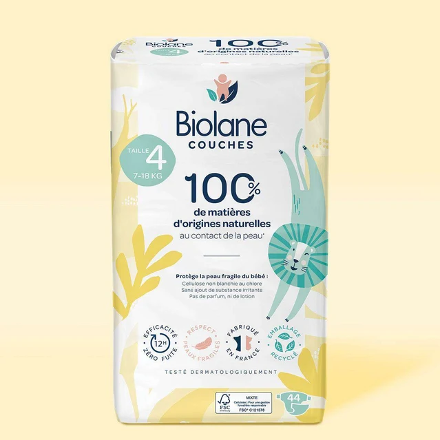 Biolane Couches Naturelles Taille 4 (7-18 Kg)