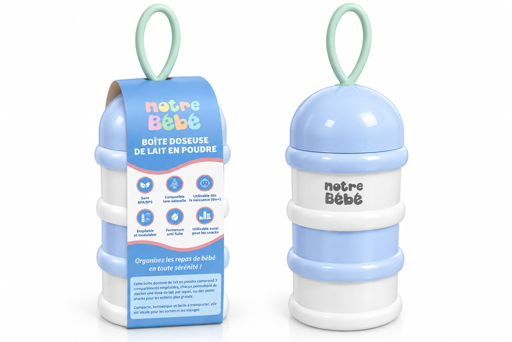 Distributeur de lait en poudre Bleu | Notre Bebe