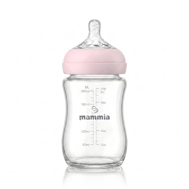 Biberon 3m+ Natural Feeling Tétine en silicone 240ml – Rose  | Mammia