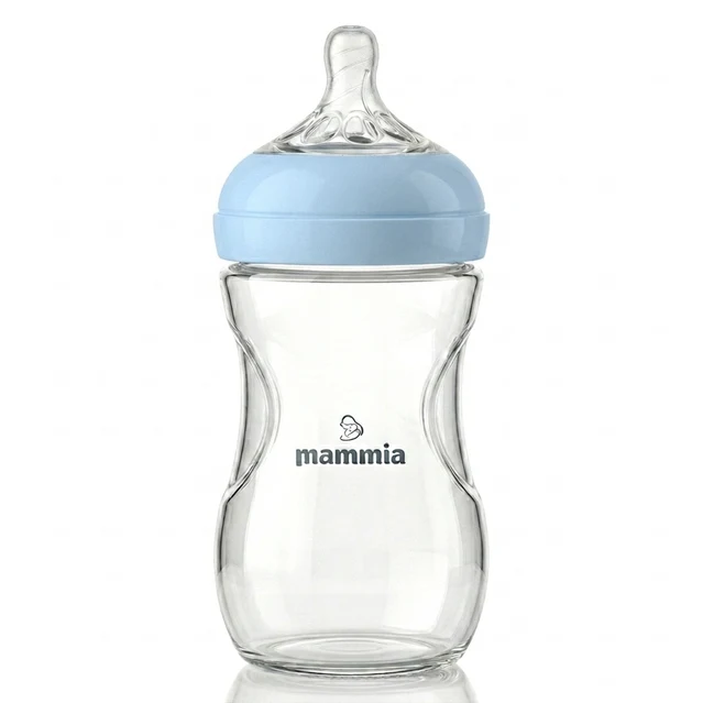 Biberon 6m+ Natural Feeling Tétine en silicone 330ml – Bleu  | Mammia