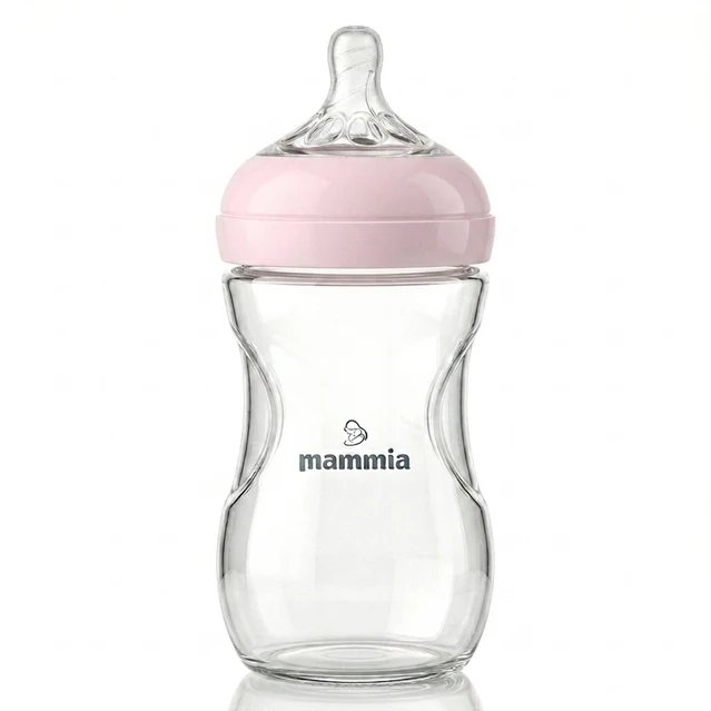 Biberon 6m+ Natural Feeling Tétine en silicone 330ml – Rose  | Mammia