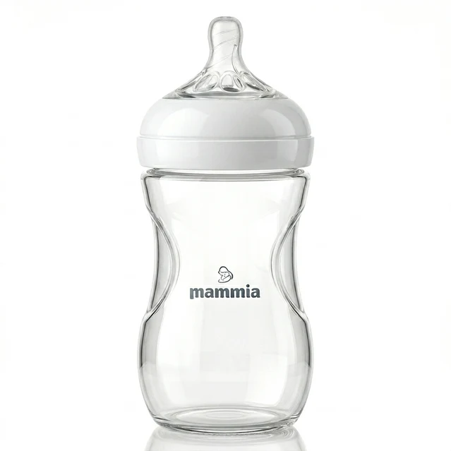 Biberon 6m+ Natural Feeling Tétine en silicone 330ml – Blanc  | Mammia
