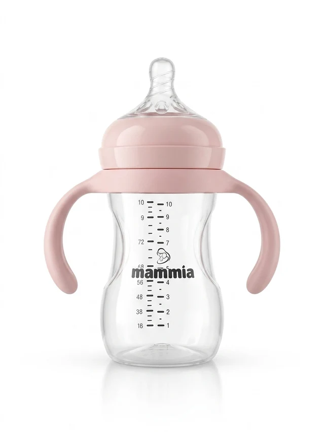 Biberon Natural Feeling avec Poignées 3m+  240 ml – Rose  | Mammia