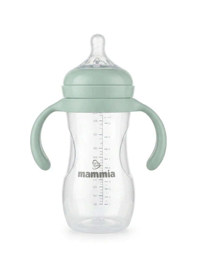 Biberon Natural Feeling avec Poignées 6m+ 330 ml – Vert  | Mammia