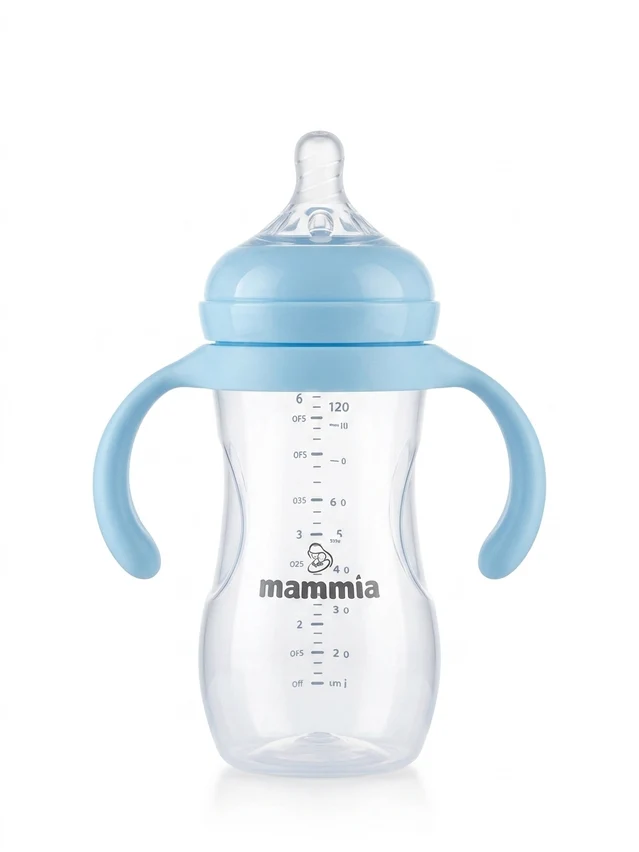 Biberon Natural Feeling avec Poignées 6m+ 330 ml – Bleu  | Mammia