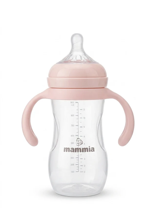Biberon Natural Feeling avec Poignées 6m+ 330 ml – Rose  | Mammia