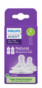 Phillips Avent - Lot de 2 tétines Natural Response Teat 2 Débit lent
