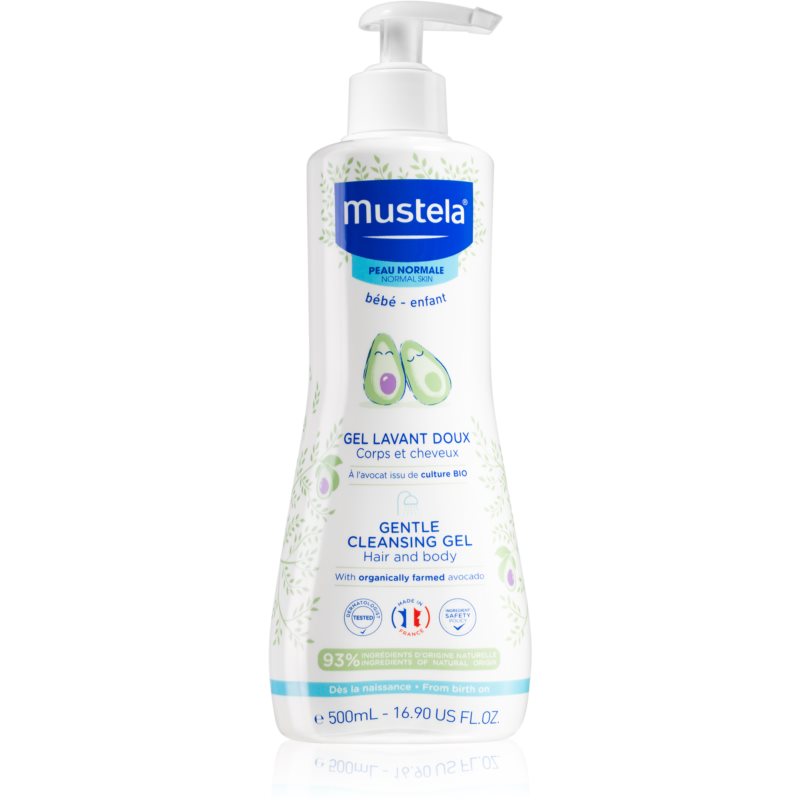 Mustela - Gel Lavant Doux Bébé 500ml/ Enfant à l'avocat BIO