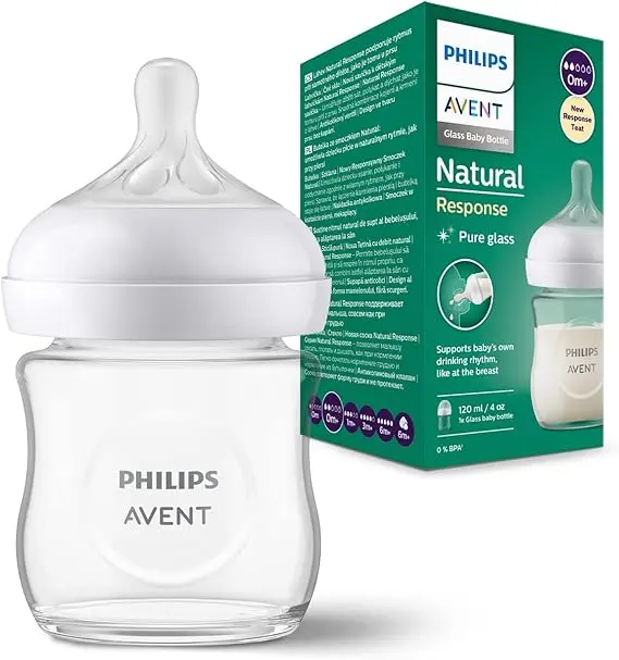 PHILIPS AVENT - BIBERON NATURAL RESPONSE EN VERRE 120 ML 0 MOIS