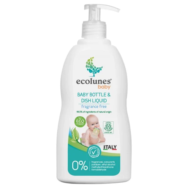 ECOLUNES - BABY LIQUIDE LAVAGE BIBERON VAISELLE ECOLOGIQUE ET HYPOALLERGENIQUE 500 ML