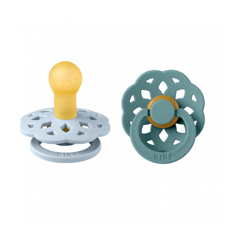 Bibs Lot de 2 Sucettes Rondes Taille 1 (0-6 mois)