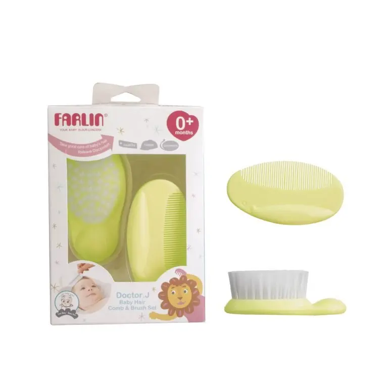Farlin Ensemble peigne et brosse pour cheveux de bébé