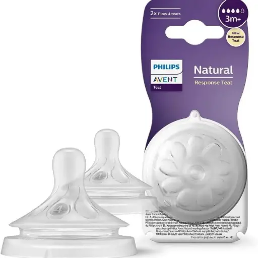Phillips Avent - Lot de 2 tétines 3m+ Natural Response 3 Débit 