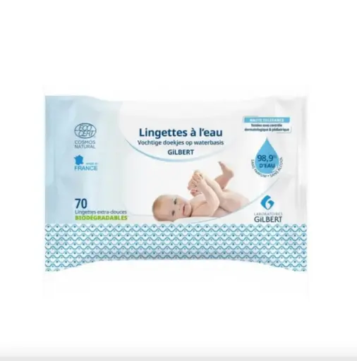 Lingettes Gilbert à l'Eau - 70 Unités