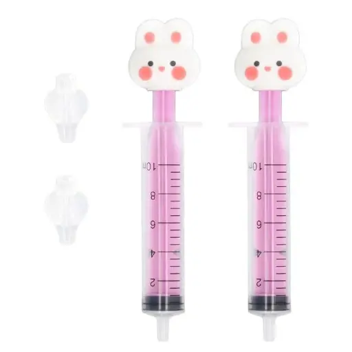 Lot de 2 Seringues Bébé pour Lavage Nasal Lapin