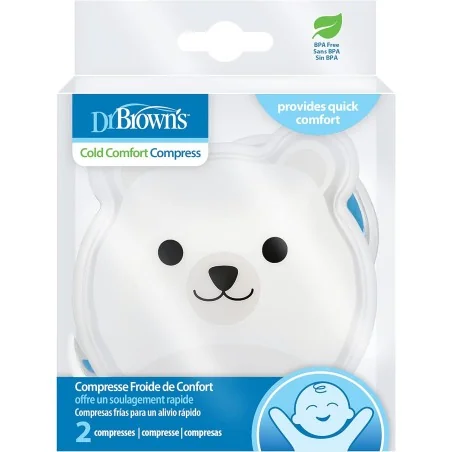 DR BROWNS COMPRESSE FROIDE DE CONFORT, 2 COMPRESSES OURS POLAIRE ET BALEINE