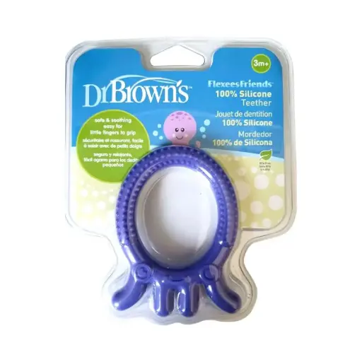 Dr. Brown's Anneau de dentition Flexees Friends Pieuvre  3M+ 