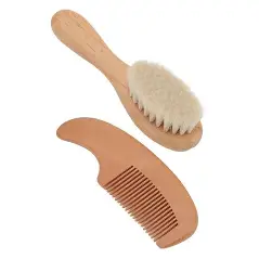 Kokibebe Ensemble Peigne doux et Brosse en Bois