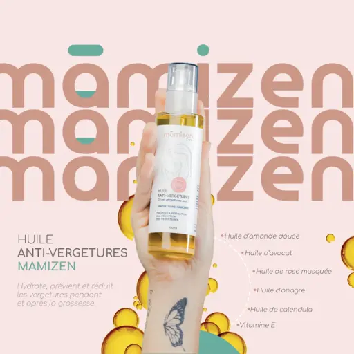 Mamizen Care | Huile Anti-Vergetures – Grossesse & Post-Partum
