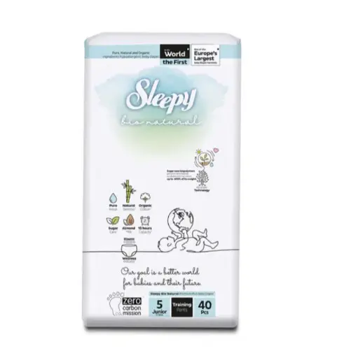 SLEEPY Bio Natural - Couche biologique Double Junior T5 / 11-18 kg 40 Pièces