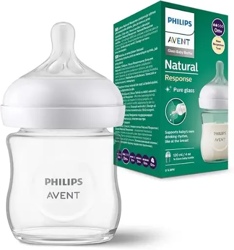 PHILIPS AVENT - BIBERON NATURAL RESPONSE EN VERRE 120 ML 0 MOIS