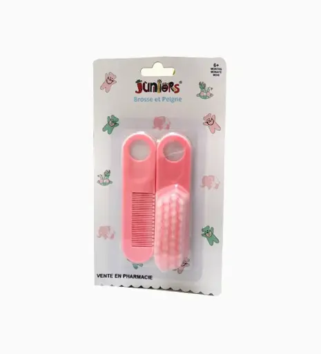 فرشاة ومشط جونيورز سيمبل بينك